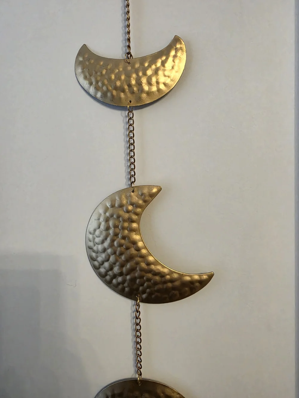 Brass Moon Phase Hanging Wall Decor